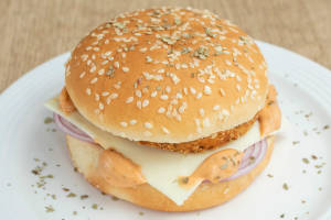 Aloo Tikki Cheese Burger