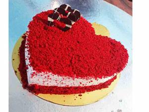 Red  Velvet Heart Shape Cake