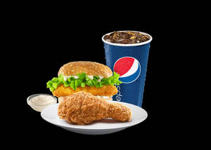 Q3-1 Piece Chicken + Krispy Chicken Sando Small + Gp + Pepsi