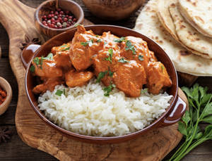 Butter Chicken + Rice Or Butter Nan 1Pc