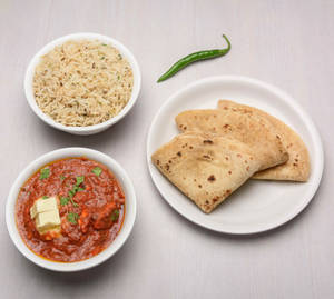 Butter Chicken + 3 Tawa Roti + Jeera Fried Rice
