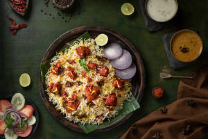 Murgh-e-shaandar 65 Biryani ( Chicken 65 Biryani - Serve 2 )