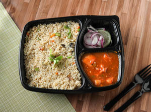Veg Fried Rice with Chilli Pork