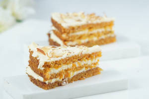 Carrot Cake SLICE With Cream Cheese Frosting