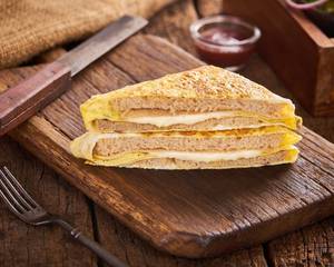 Wheat Bread Cheese Omelette [Protein : 18g]