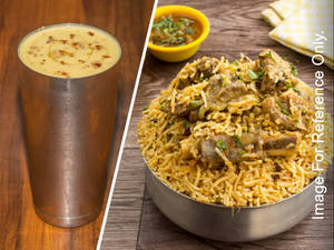 Mutton Biryani + Masala Lassi