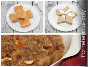 Halwa(250 Gms) + Milk Mysore Pak(250 Gms) + Kaju Burfi(250 Gms)    