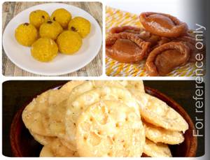 Kova Puri(250 Gms) + Papidi(250 Gms) + Laddu(250 Gms)