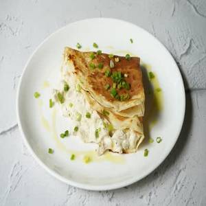 HD  Crepe Chicken And Parmesan Cream Spring Onion 