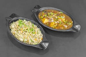 Chilli Paneer Gravy with Rice z