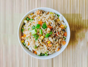 Chicken Garlic Egg Fried Rice