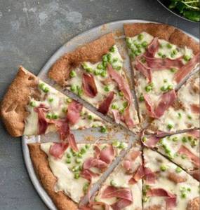 Chicken/pork Carbonara Pizza In Cheezy Alfredo Sauce