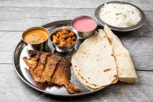 Pomfret Fry Thali