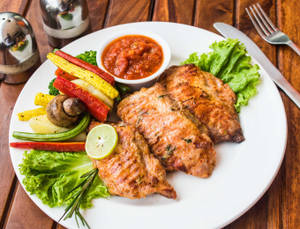 Fish Roasted with Cold Drink