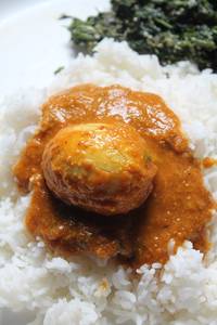Egg curry rice