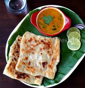 Veechu Parotta (2) + Half Chettinad Chicken Gravy
