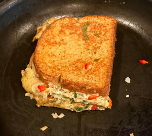 Spicy Double Bread Omelette Masala Sandwich
