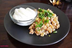Sabudana Khichdi With  Curd