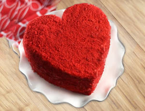Red Velvet Heart Cake