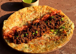 Mutton Keema 'n' Egg Roll