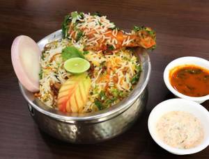 Chicken Lucknowi Biryani + Raita