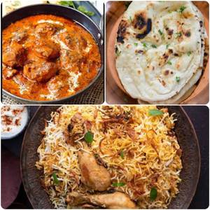 Butter Chicken+ Biryani + Naan Combo