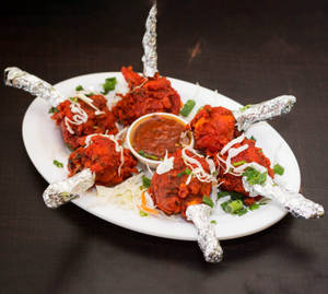 Chicken Lollipop with Schezwan Sauce                      