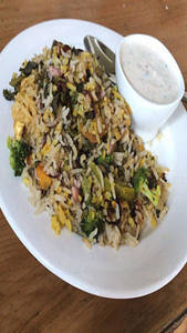 Brown Rice Paneer Biryani With Curd