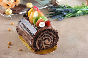 Chocolate Mouse Swiss Roll Cake 1kg