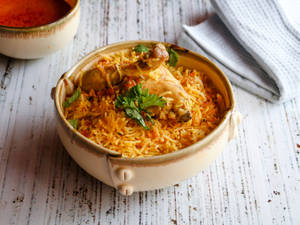 Chicken Biryani (Served with Raita)