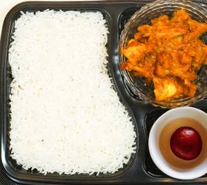 Aloo Gobhi Rice Thali