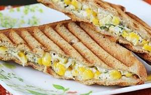 Corn Cheese Grill Sandwich