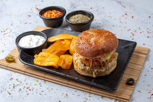 Jain Chipotle Cheese Burger