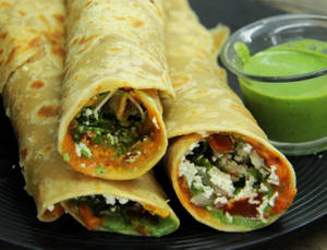 Double Paneer Bhurji Roll