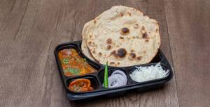 Kadhai Paneer + 3 Roti + Rice + Salad + Achar