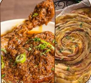 Changezi Chicken (2 Pcs) With 3 Laccha Paratha