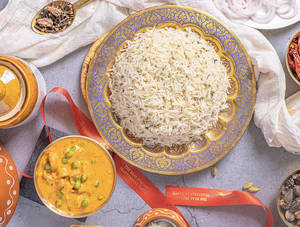 Mushroom Matar Masala + Jeera Rice