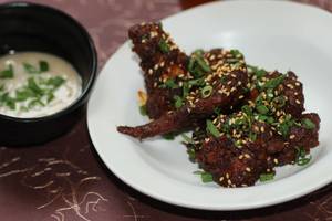 Korean Bbq Chicken Wings With Garlic Mayo
