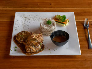 Grilled Chicken Steak in Mushroom