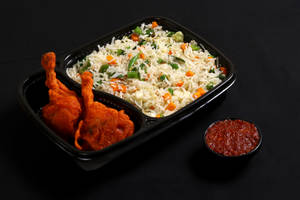 Veg Fried Rice + Chicken Lollipop 2 Pcs