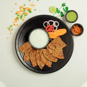 Mix Veg Parantha(2) with Dahi and Pickle