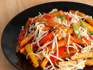 Peri Peri French Fries with Veg & Cheese   