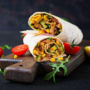 Spicy Paneer Patty Wrap