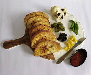 Mushroom Cheese Garlic Bread