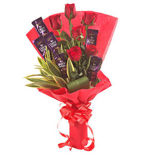 Chocolate And Rose Bouquet