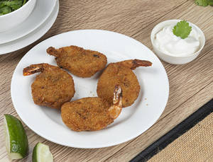 Prawn Mini Cutlet (4 Pcs) With Mayo Dip