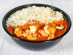 Paneer Kaju Masala Rice Bowl