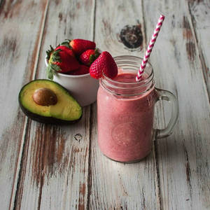 Strawberry Avocado Mocktail