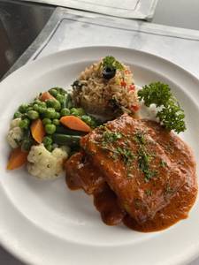 Cottage Cheese Steak With Harissa Sauce 