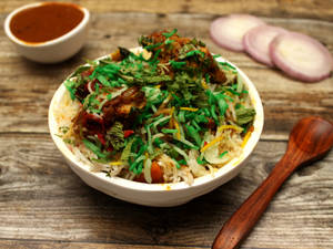 Chicken hyderabadi biryani                                                   
